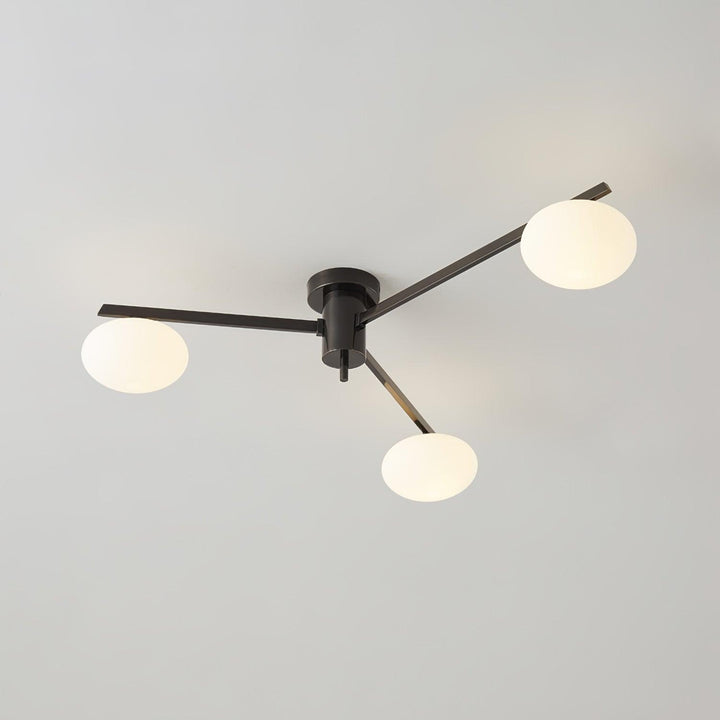 Lustra Plafonnier Noir Blanc Verre - Neutralighting