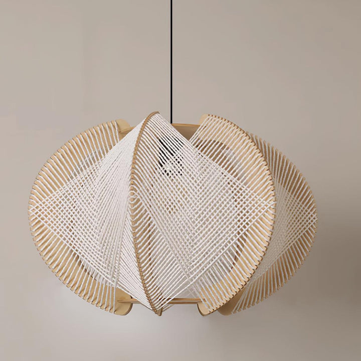 Calyraice Suspension en Bois et Corde de Chanvre - Neutralighting