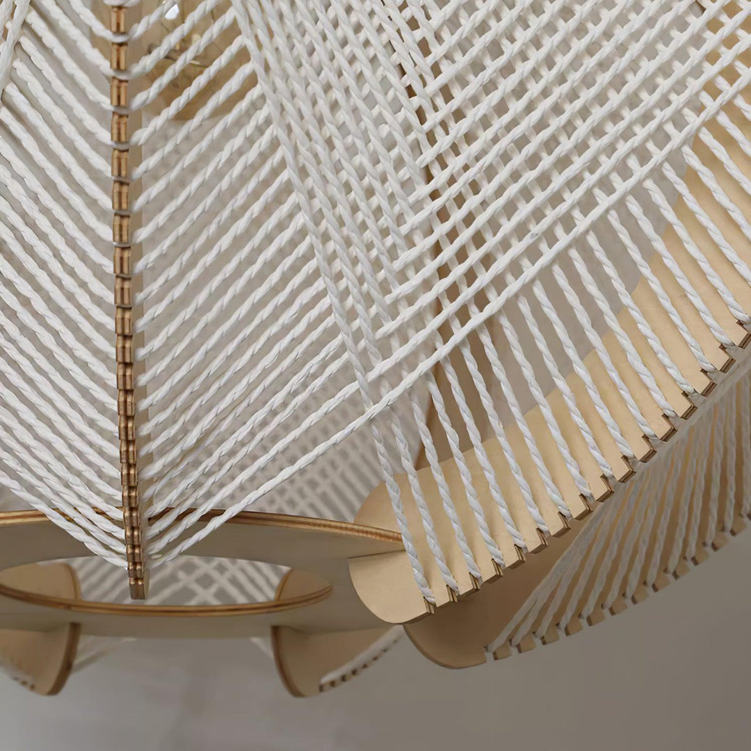 Calyraice Suspension en Bois et Corde de Chanvre - Neutralighting