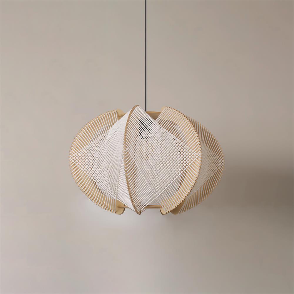 Calyraice Suspension en Bois et Corde de Chanvre - Neutralighting