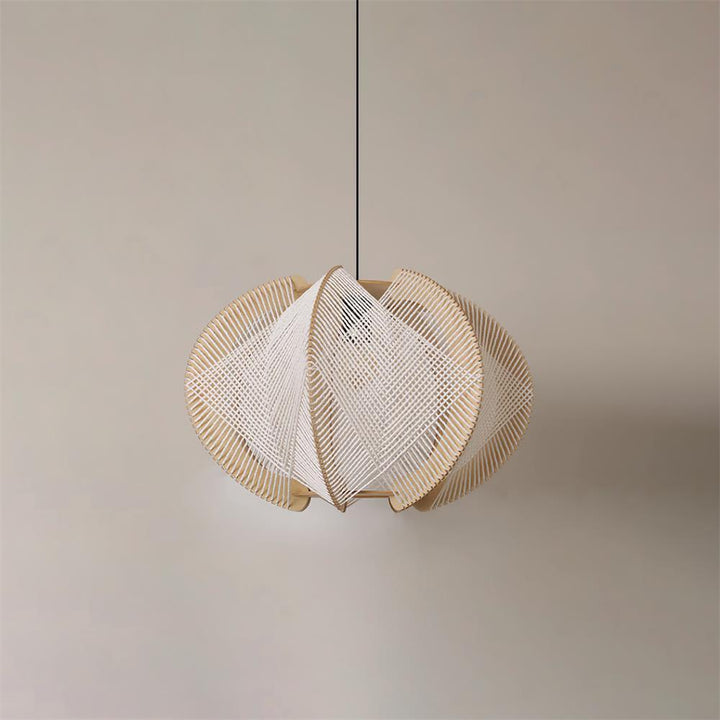 Calyraice Suspension en Bois et Corde de Chanvre - Neutralighting