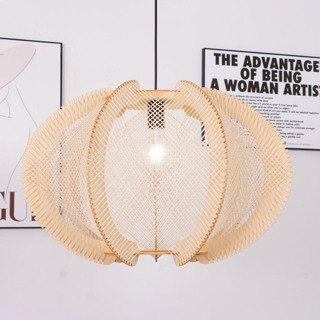 Calyraice Suspension en Bois et Corde de Chanvre - Neutralighting