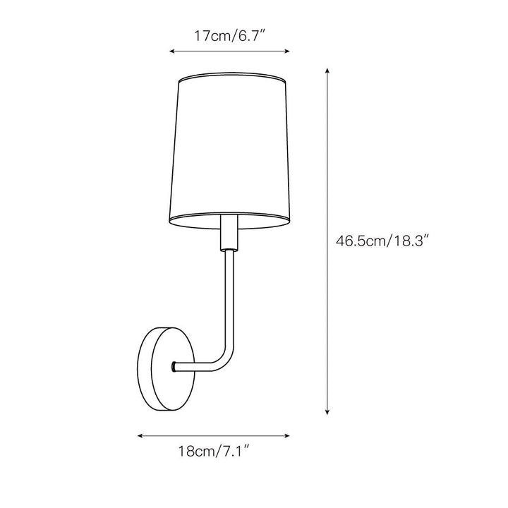 Orvynia Applique Murale Laiton Tissu Minimaliste Moderne - Neutralighting