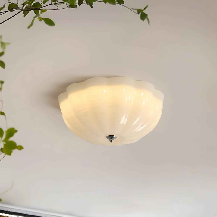 Solara Verre 18cm Blanc LED