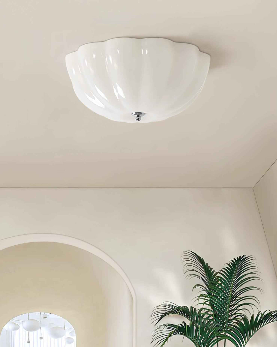 Solara Verre 18cm Blanc LED