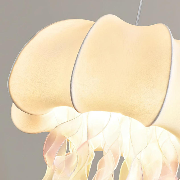 Jellyfish Lampe Pendante Rubans Irisés en Tissu - Neutralighting