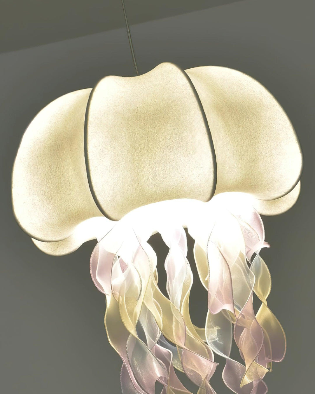 Jellyfish Lampe Pendante Rubans Irisés en Tissu - Neutralighting