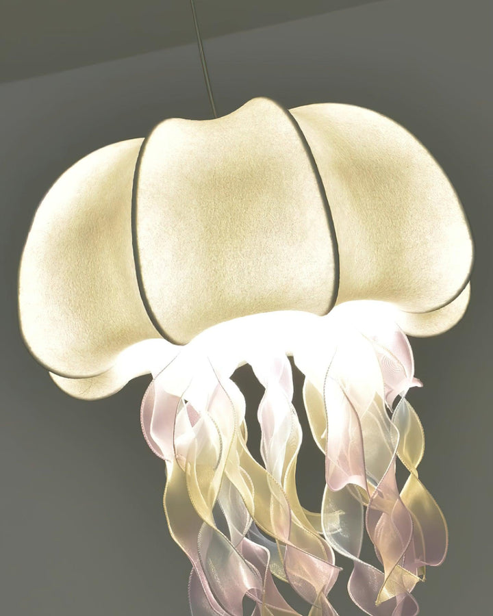 Jellyfish Lampe Pendante Rubans Irisés en Tissu - Neutralighting