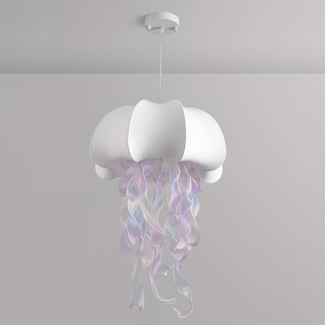 Jellyfish Lampe Pendante Rubans Irisés en Tissu - Neutralighting