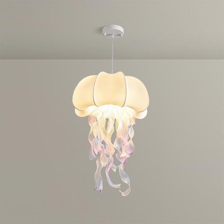 Jellyfish Lampe Pendante Rubans Irisés en Tissu - Neutralighting
