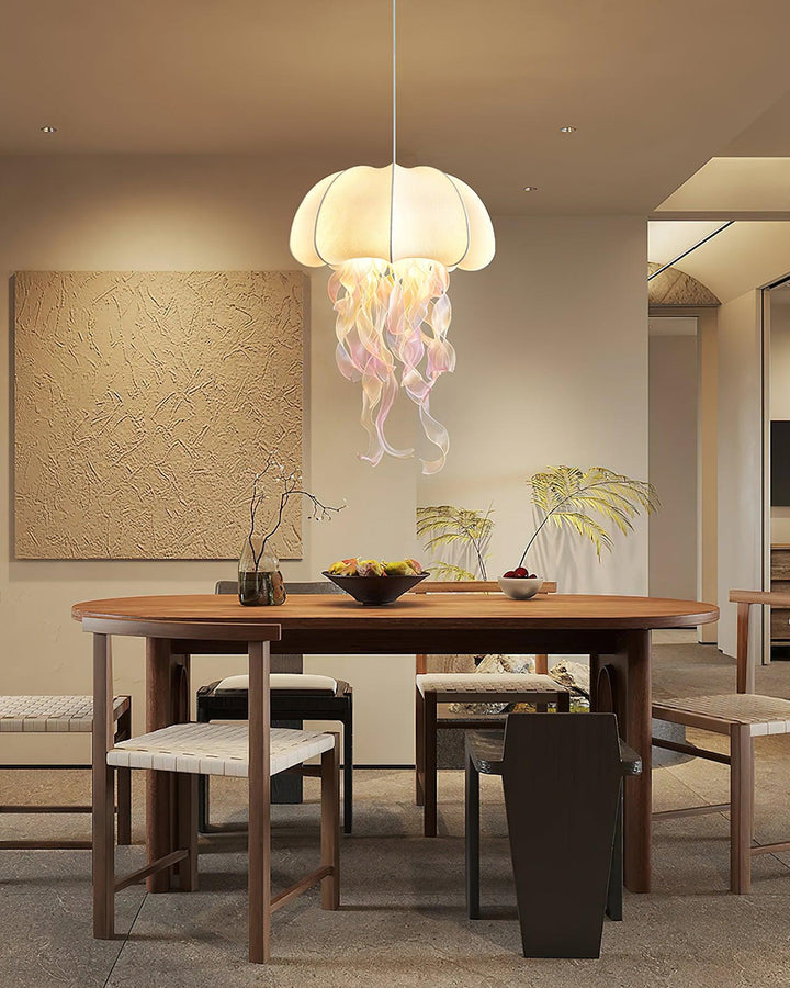 Jellyfish Lampe Pendante Rubans Irisés en Tissu - Neutralighting