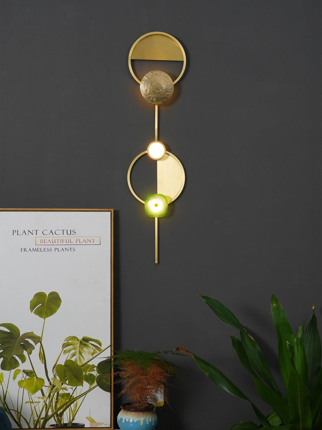 OrbitenApplique Murale en Laiton et Verre Moderne - Neutralighting
