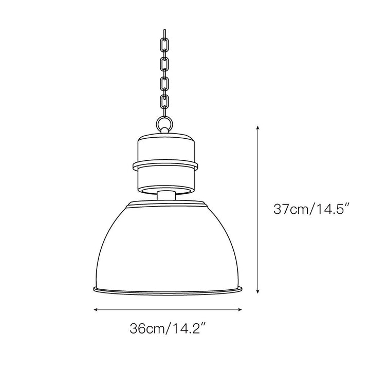 Evlaeia Lampe Pendentive Métal Orange Minimaliste Moderne - Neutralighting