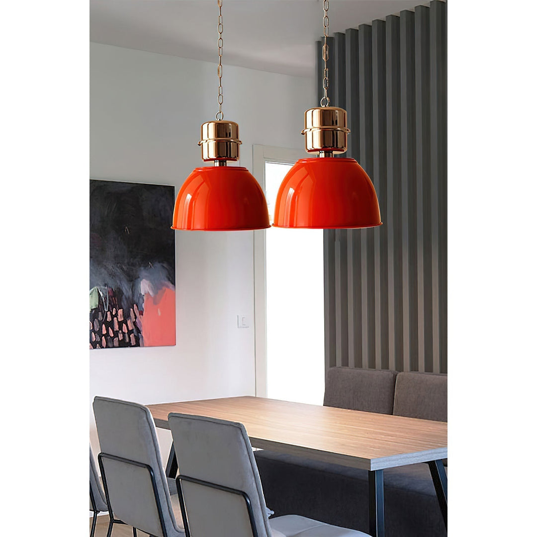 Evlaeia Lampe Pendentive Métal Orange Minimaliste Moderne - Neutralighting