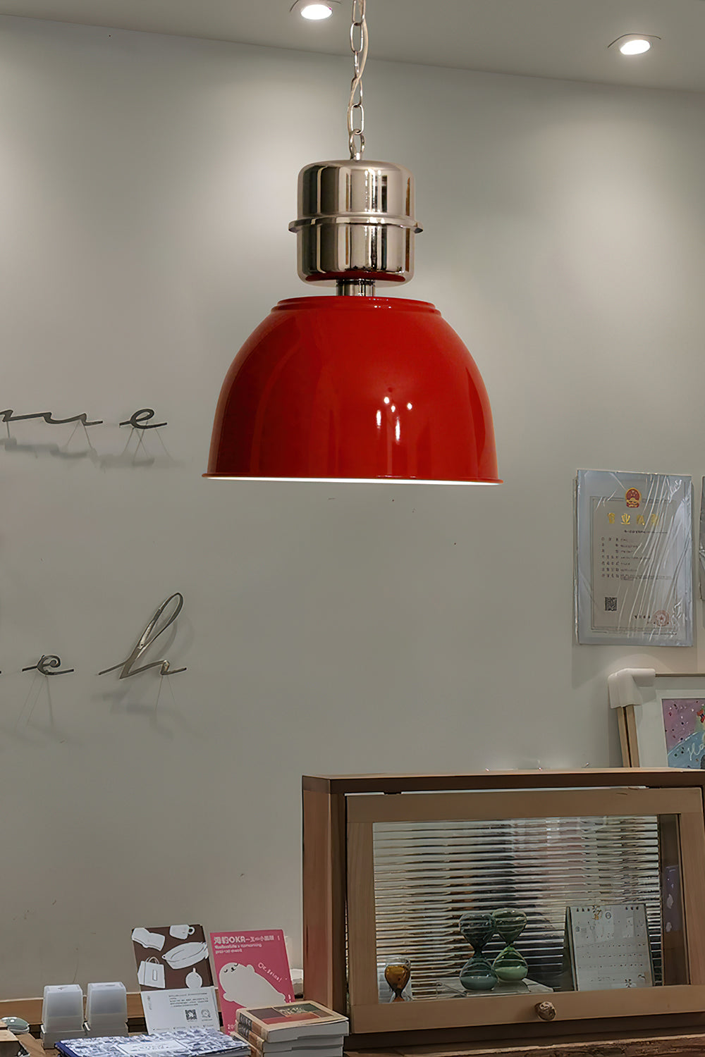 Evlaeia Lampe Pendentive Métal Orange Minimaliste Moderne - Neutralighting