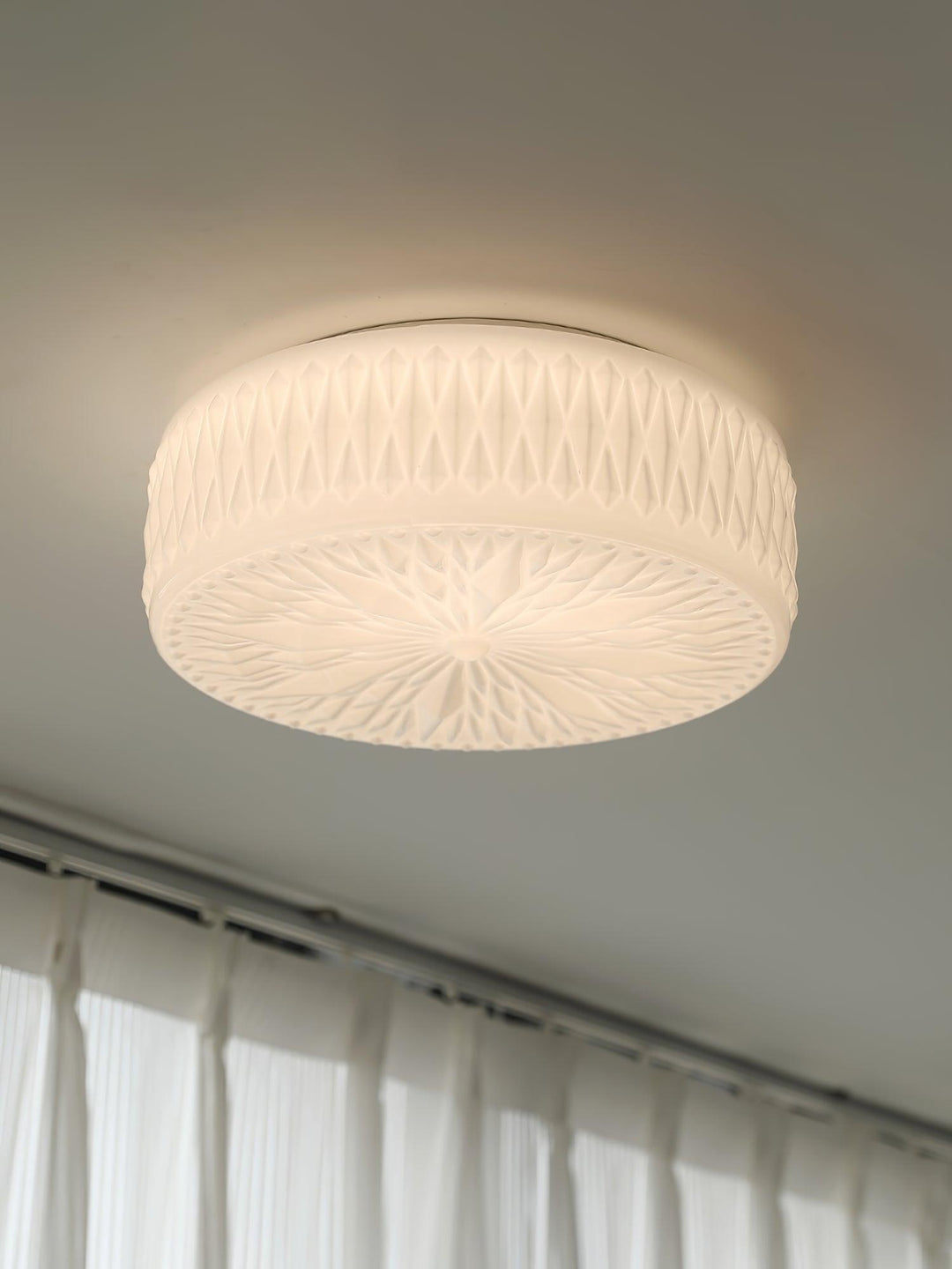 Solara Plafonnier en Verre à Abat-jour Moderne Lune - Neutralighting