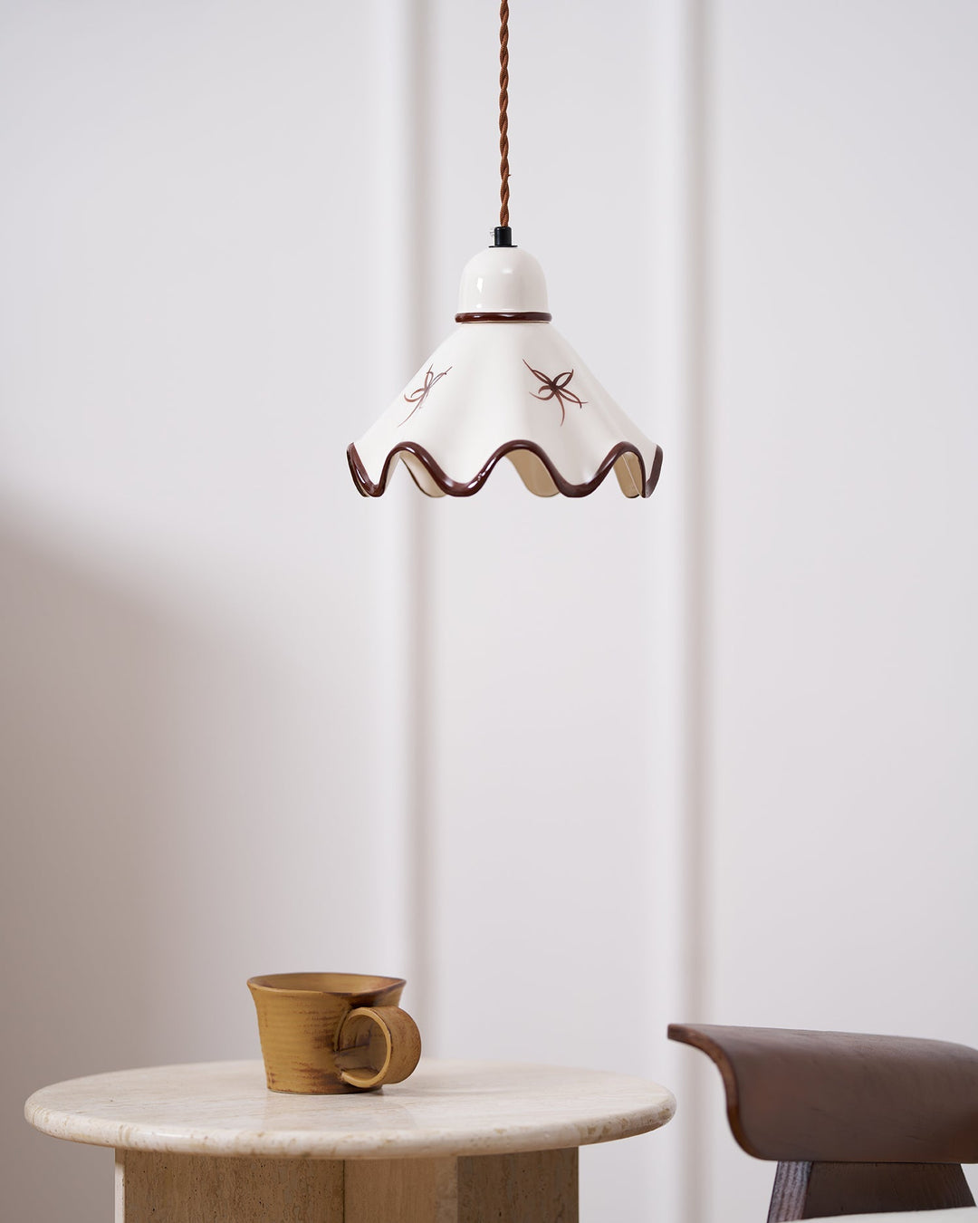 Kora Lampe Pendante Abat-jour Céramique Ondulé - Neutralighting