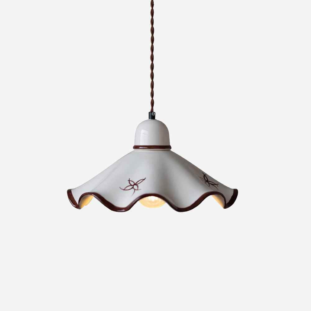 Kora Lampe Pendante Abat-jour Céramique Ondulé - Neutralighting