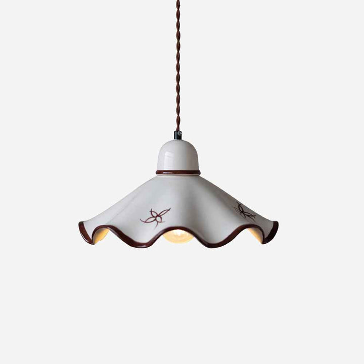 Kora Lampe Pendante Abat-jour Céramique Ondulé - Neutralighting