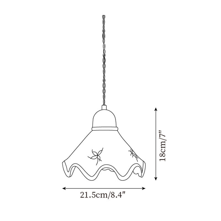 Kora Lampe Pendante Abat-jour Céramique Ondulé - Neutralighting