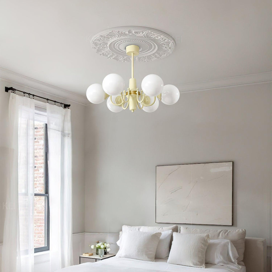 Aira Chandelier en Verre Teinte Crème - Neutralighting