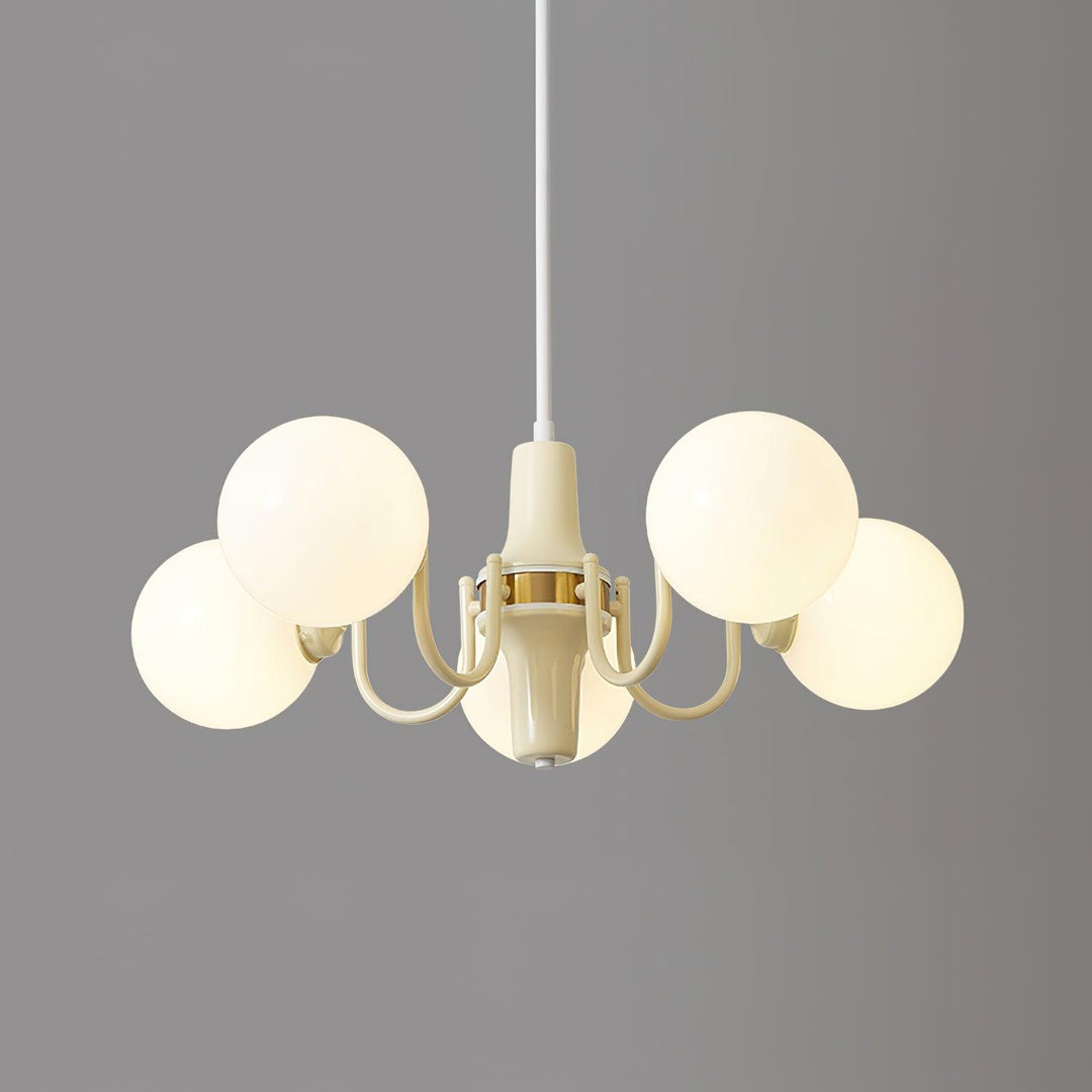Aira Chandelier en Verre Teinte Crème - Neutralighting