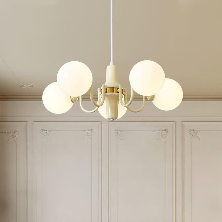 Aira Chandelier en Verre Teinte Crème - Neutralighting