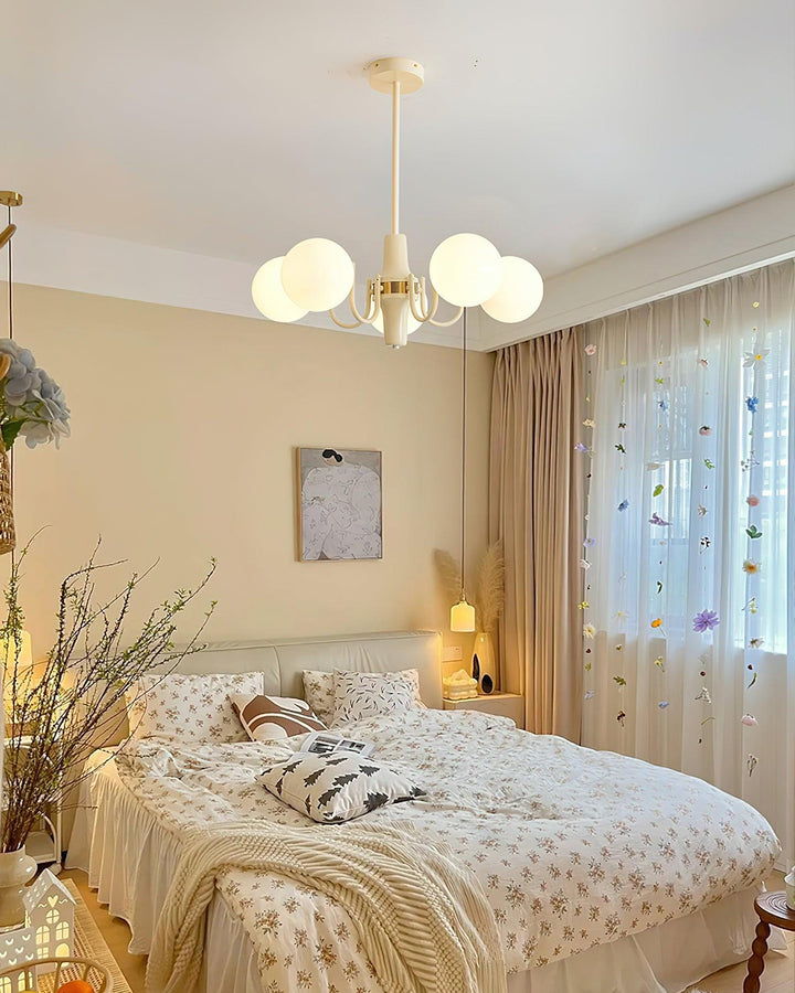 Aira Chandelier en Verre Teinte Crème - Neutralighting
