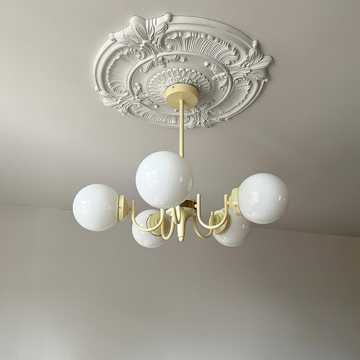 Aira Chandelier en Verre Teinte Crème - Neutralighting
