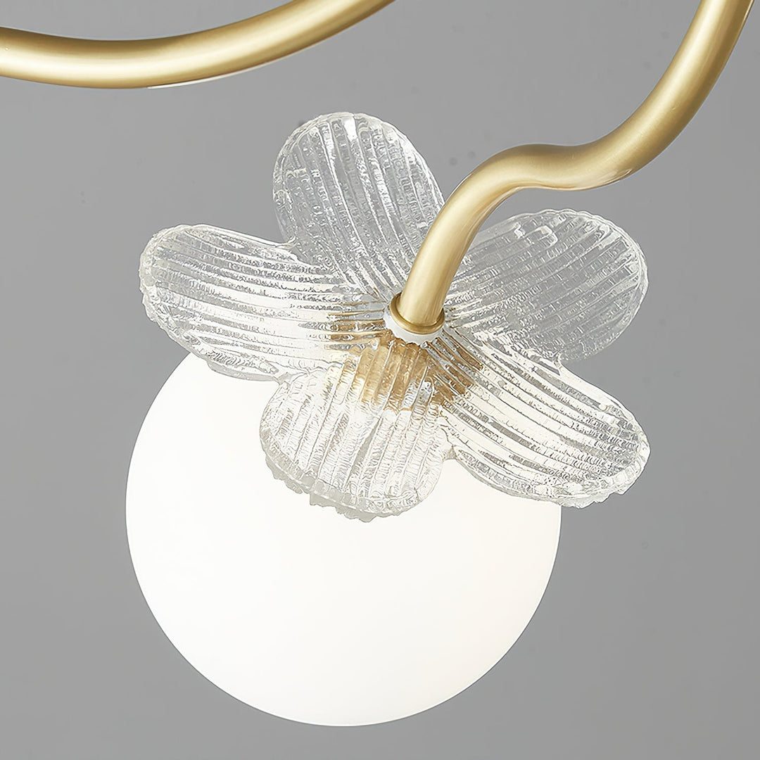 Orlaeila Art Floraison Fleur Verre Lustre - Neutralighting