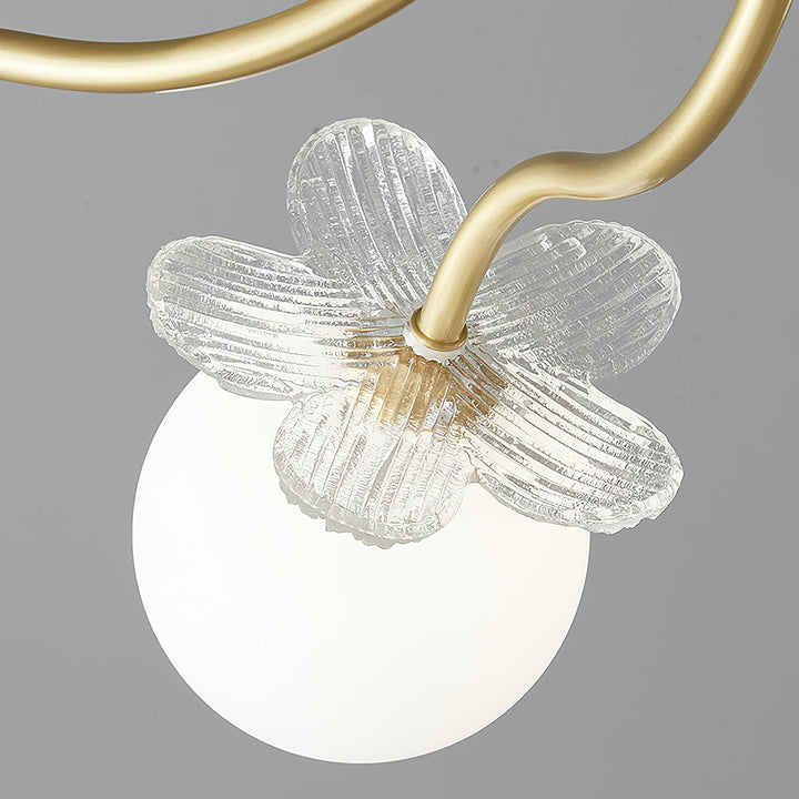 Orlaeila Art Floraison Fleur Verre Lustre - Neutralighting
