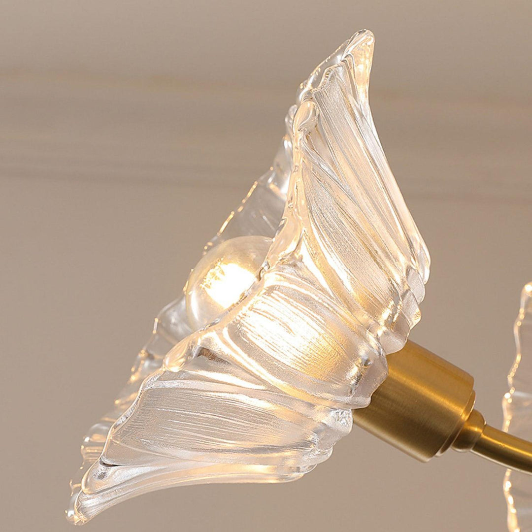 Solara Lumière de Plafond Fleur en Verre Pétale Chic Élégante - Neutralighting