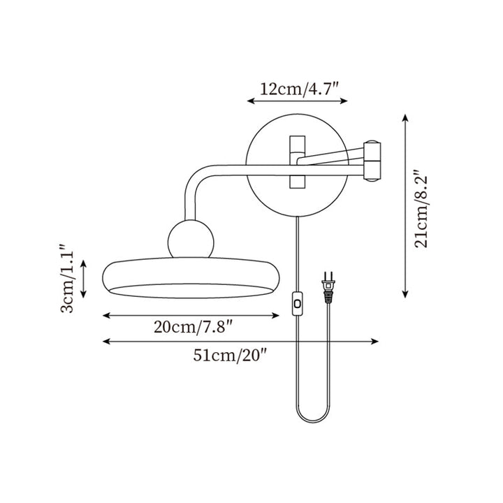 Arden Adjustable Plug-In Wall Lamp - Neutralighting