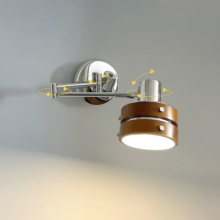 Flare Applique Murale Chrome Bois Mid-Century - Neutralighting