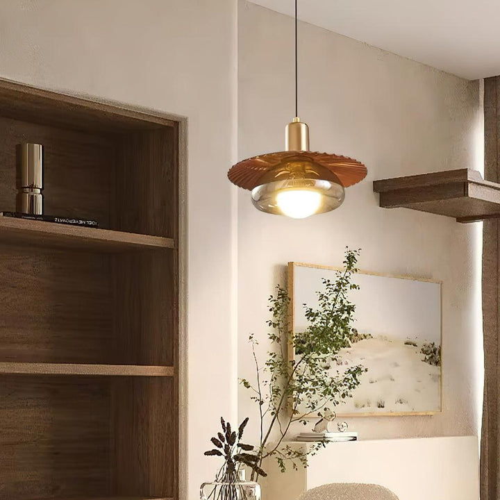 Elysor Lustra Lampe Suspendue Laiton et Verre - Neutralighting