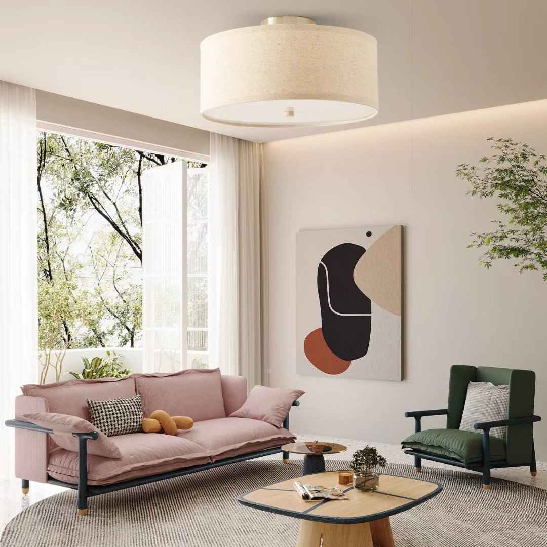 Lustra Métal 41cm Blanc LED