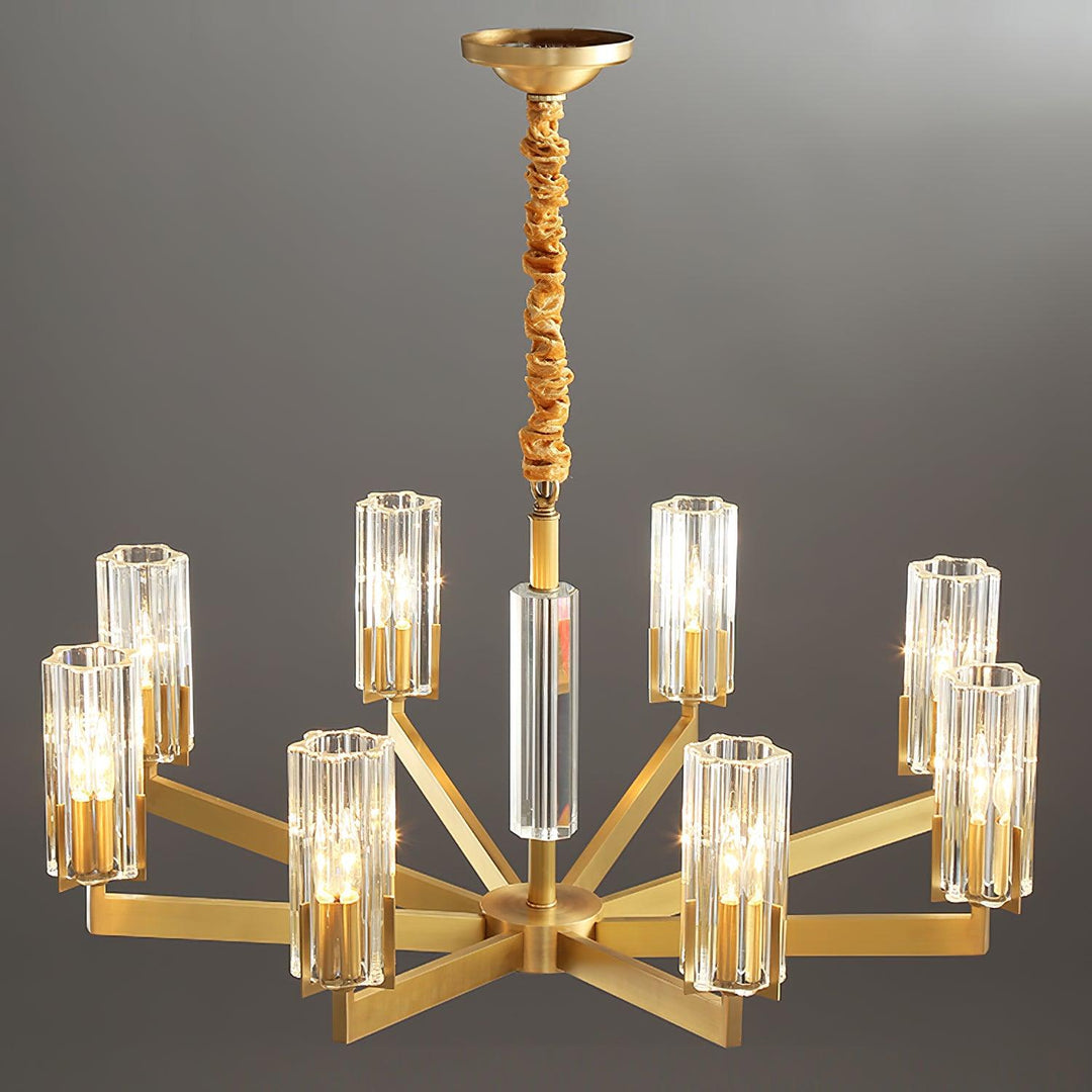 Lustra Chandelier Laiton Verre Moderne - Neutralighting