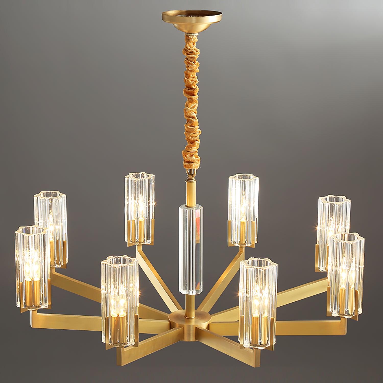 Lustra Chandelier Laiton Verre Moderne - Neutralighting