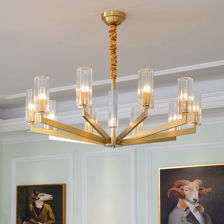Lustra Chandelier Laiton Verre Moderne - Neutralighting