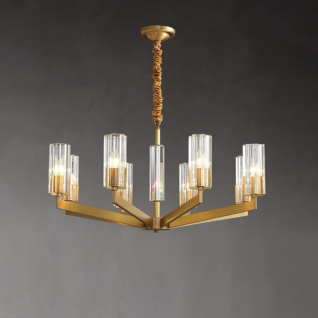 Lustra Chandelier Laiton Verre Moderne - Neutralighting