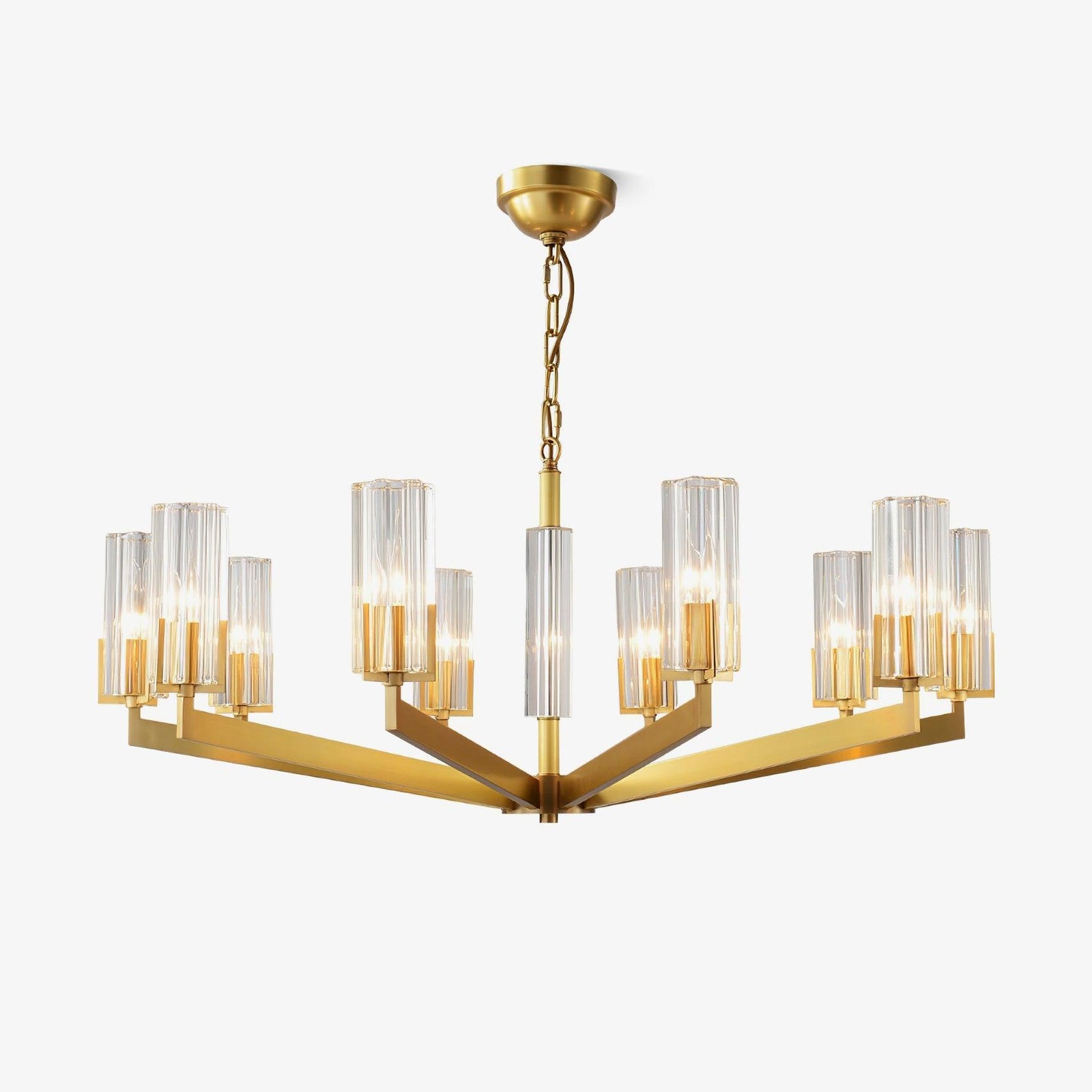 Lustra Chandelier Laiton Verre Moderne - Neutralighting