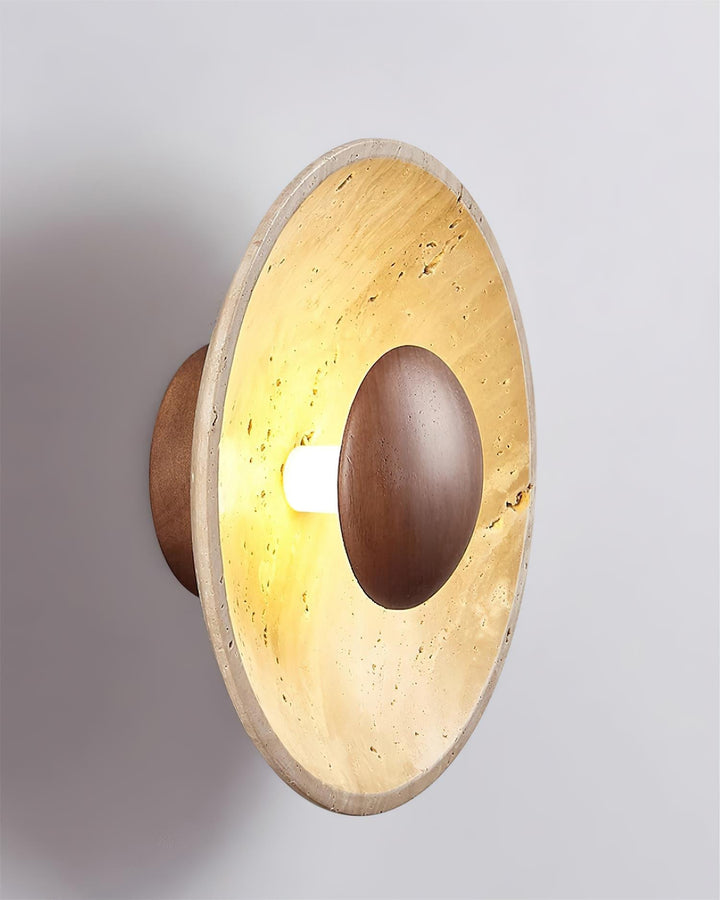 Gionne Applique Murale en Bois et Travertin - Neutralighting