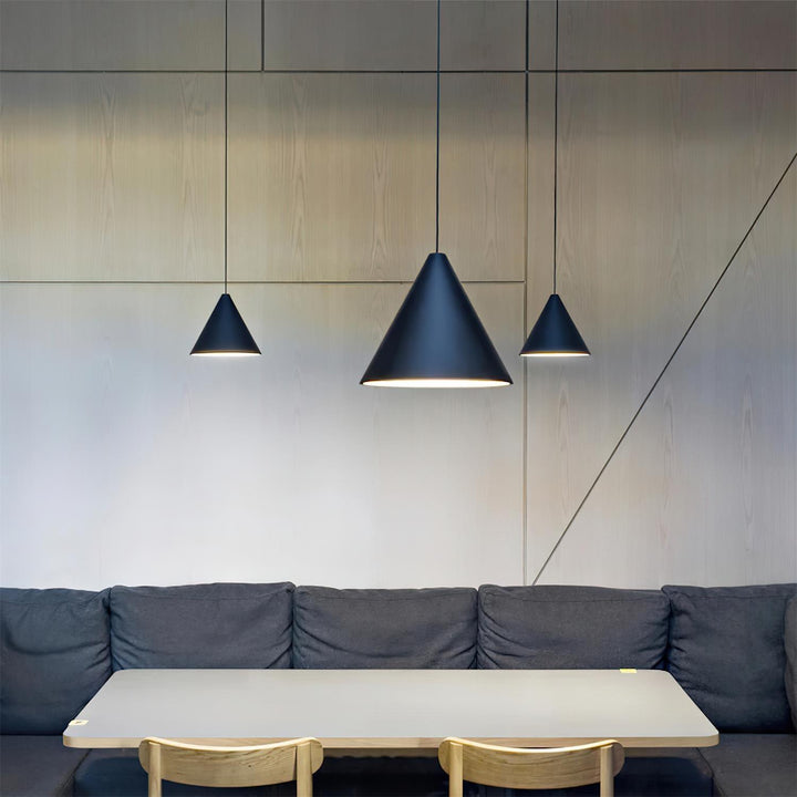 Cone Lampe Pendante Abat-jour Conique Noir pour Style Industriel Moderne - Neutralighting