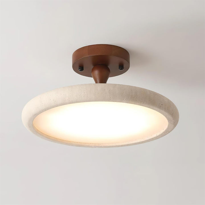 Dovai Lampe Plafonnier Semi-Encastrée en Travertin - Neutralighting