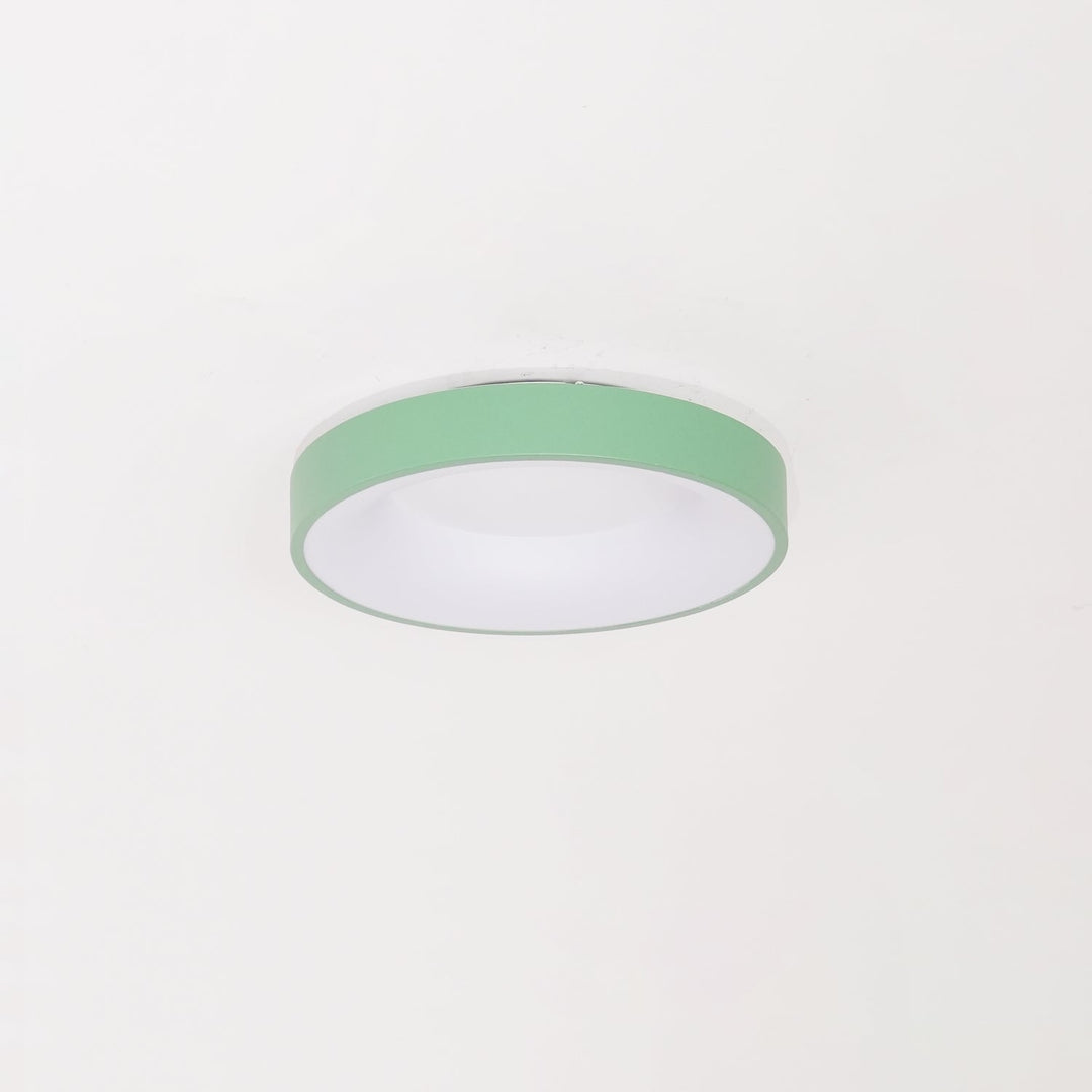 Solara Plafonnier en fer contemporain abat-jour vert - Neutralighting