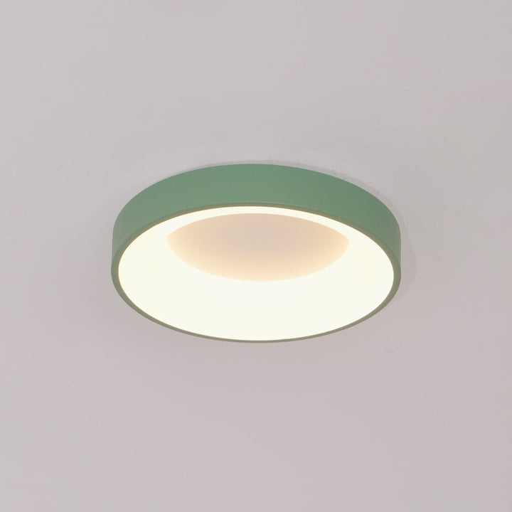 Solara Plafonnier en fer contemporain abat-jour vert - Neutralighting