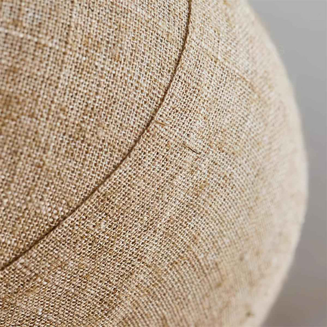 Kenso Suspension Lampe en Tissu Sphérique Col en Bois - Neutralighting