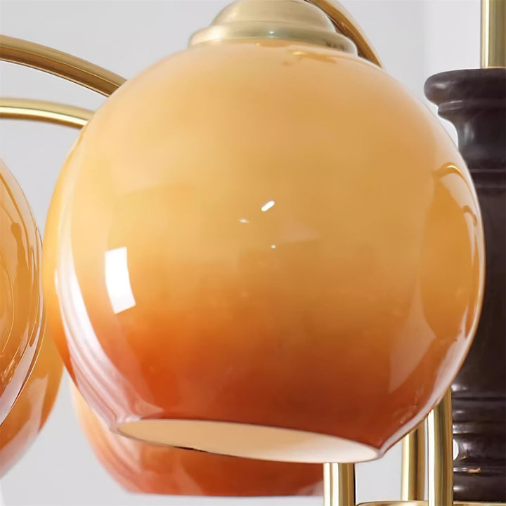 Viora Chandelier Bois Verre Mid-Century - Neutralighting