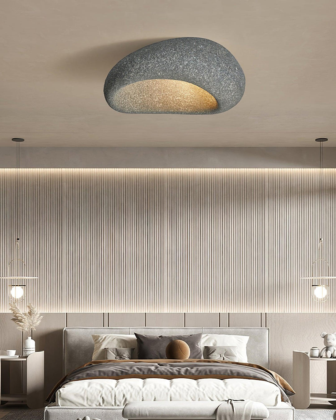 Solara Plafonnier avec Lune Japonaise Wabi-Sabi - Neutralighting