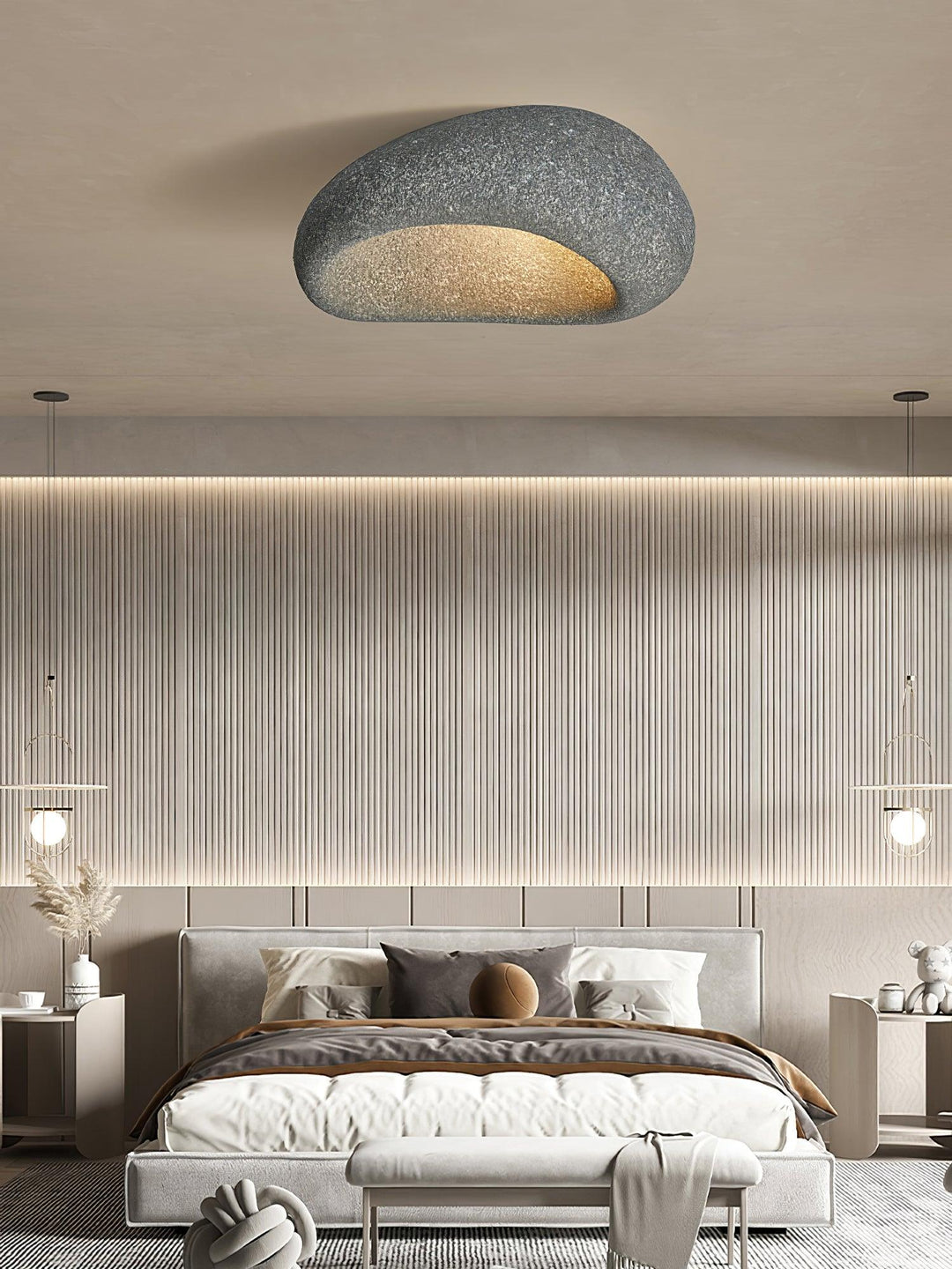 Solara Plafonnier avec Lune Japonaise Wabi-Sabi - Neutralighting